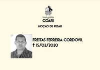 MOÇÃO DE PESAR EM HOMENAGEM A FREITAS CORDOVIL